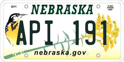 NE license plate API191