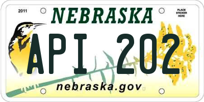 NE license plate API202
