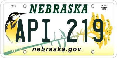 NE license plate API219