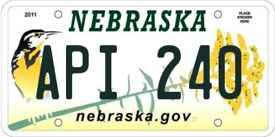 NE license plate API240