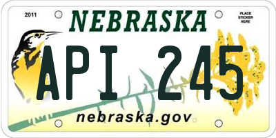 NE license plate API245