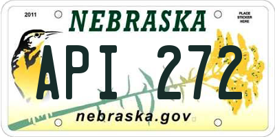 NE license plate API272