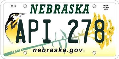 NE license plate API278