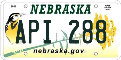 NE license plate API288
