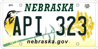 NE license plate API323