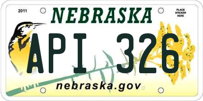 NE license plate API326