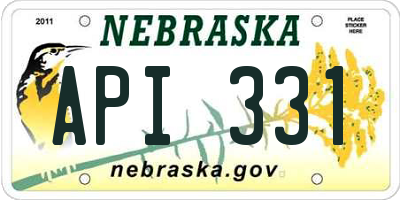 NE license plate API331