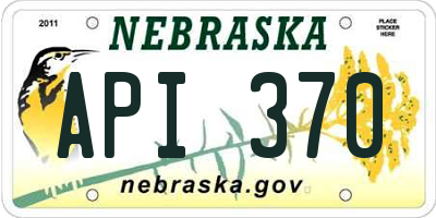 NE license plate API370