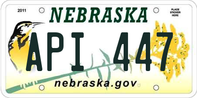 NE license plate API447