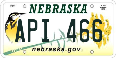 NE license plate API466