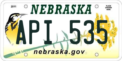 NE license plate API535