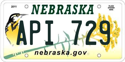 NE license plate API729