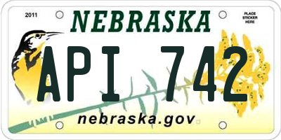 NE license plate API742