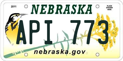 NE license plate API773