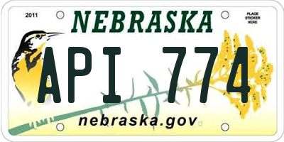 NE license plate API774