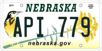 NE license plate API779