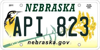 NE license plate API823