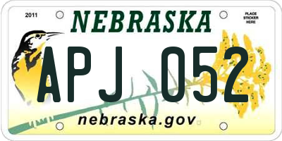 NE license plate APJ052