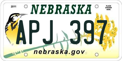 NE license plate APJ397