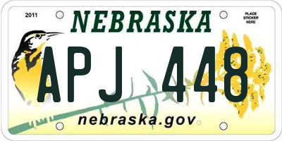NE license plate APJ448