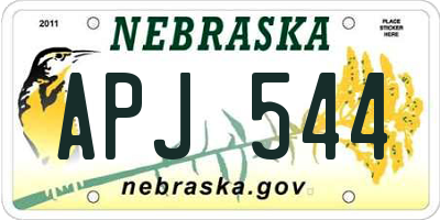 NE license plate APJ544