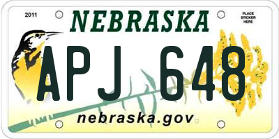 NE license plate APJ648