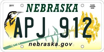 NE license plate APJ912