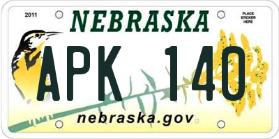 NE license plate APK140