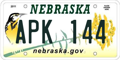 NE license plate APK144