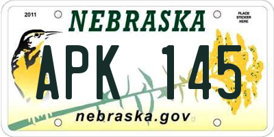 NE license plate APK145