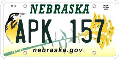 NE license plate APK157