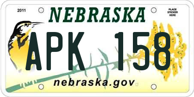 NE license plate APK158