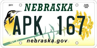 NE license plate APK167