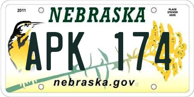 NE license plate APK174