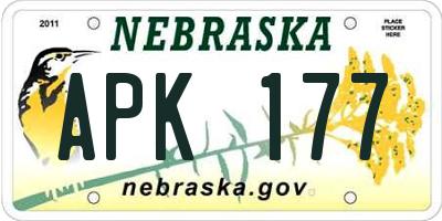 NE license plate APK177