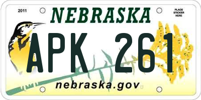 NE license plate APK261