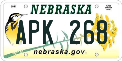 NE license plate APK268