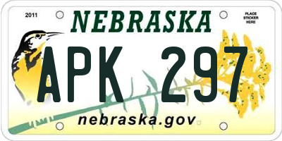 NE license plate APK297