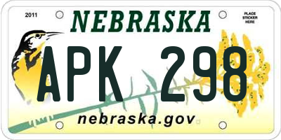 NE license plate APK298