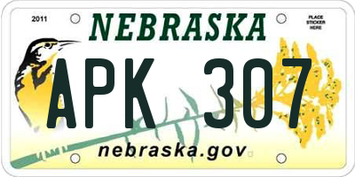 NE license plate APK307