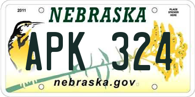 NE license plate APK324