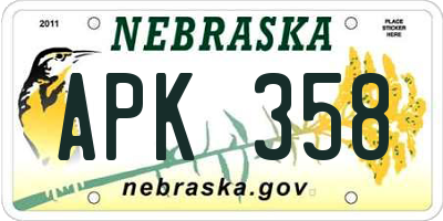 NE license plate APK358