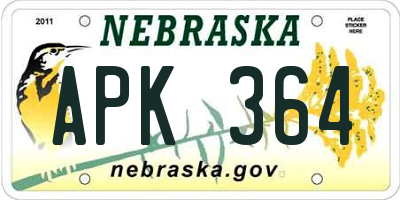 NE license plate APK364