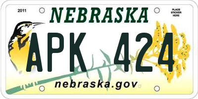 NE license plate APK424