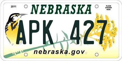 NE license plate APK427