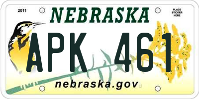 NE license plate APK461