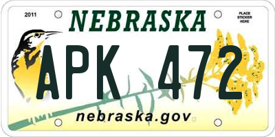 NE license plate APK472