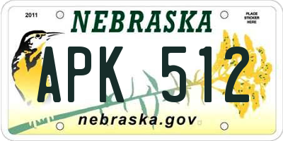 NE license plate APK512