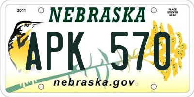 NE license plate APK570
