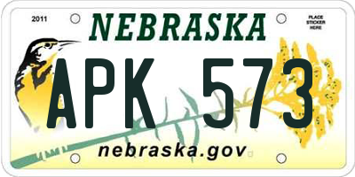 NE license plate APK573